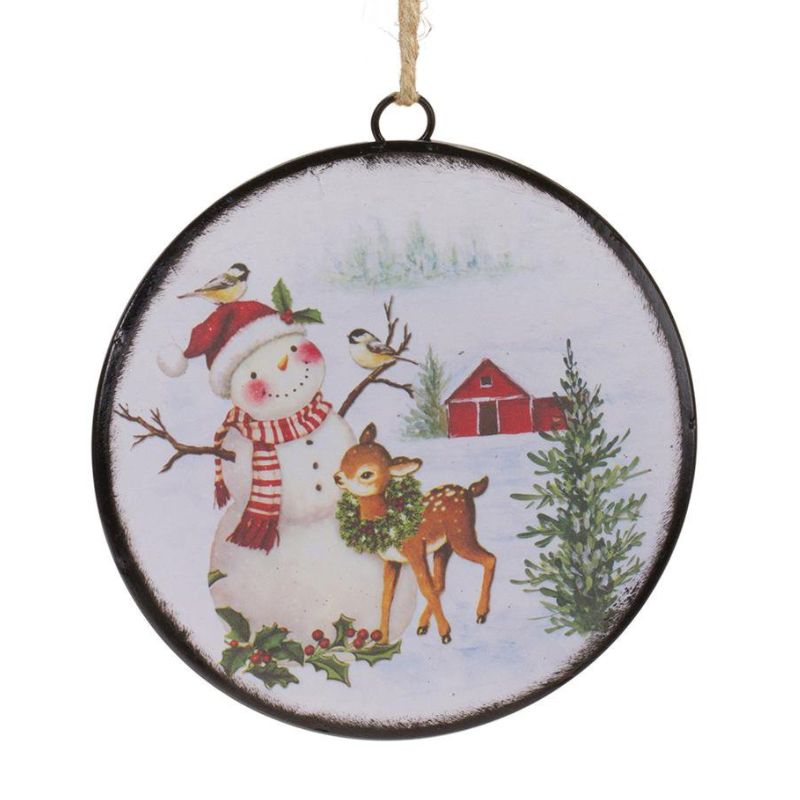 Snowman w/Deer Disc